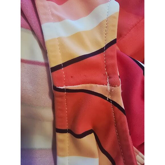Tommy Bahama Pink Orange Strips Pockets Summer Women's Dress XS - Picture 4 of 5